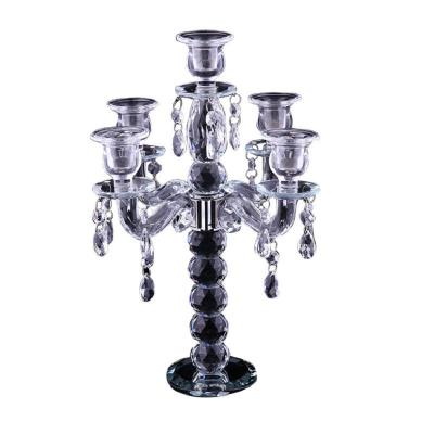 China ECO-frendly 5am long stemmed modern cheap glass candle holder jars crystal glass cylinder glass holder for sale