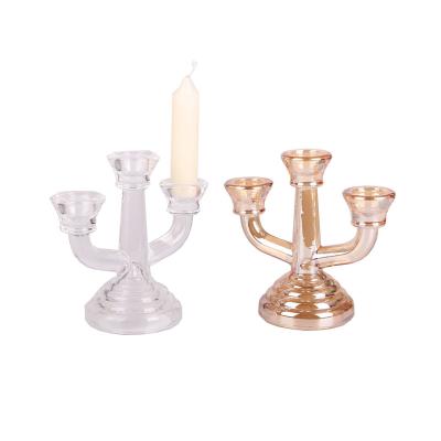 China ECO-frendly 3AM Decorative Votive Glass Candle Holder Clear Amber Glass Container For Candle Making for sale