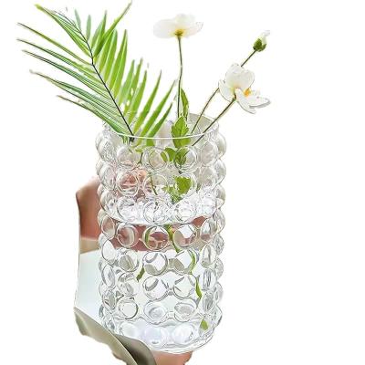 China Bubble Fashion Clear Glass Vase Design High Quality Eco-friendly Home Decoration Glass Vase For Flowers for sale