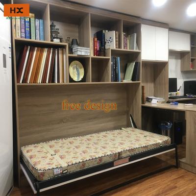 China Factory sale adjustable (height)sofa space saving wall bed wood folding murphy bed and vertical wall beds bookcase wardrobe bedroom furniture for sale