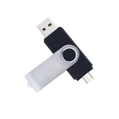 China Factory direct Metal+ABS OTG Swivel OTG USB Stick Manufacturer High Speed ​​USB2 IN 1 and 3 in 1 USB Stick 4GB 8GB 16GB 32GB 64GB 128GB for sale