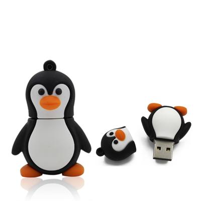 China PVC Cartoon Character Pen Drive 2.0 USB Penguin Animal Penguin Animal Form USB Drive Flash Cartoon for sale