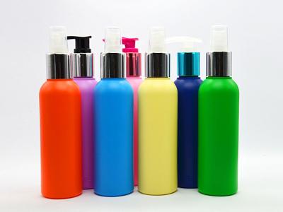 China Colored 250ml Cosmo Round Leakproof Plastic Lotion Bottle For Personal Care for sale