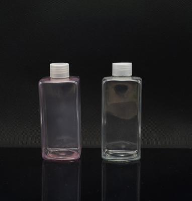 China 120ml Rectangle Clear Plastic Cosmetic Bottles Used For Personal Care for sale