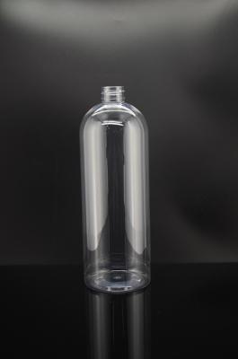 China Plastic Clear Boston Round Pet Empty Cosmetic Bottles With Disc Top Cap for sale