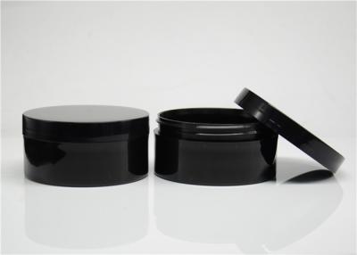 China 100ml Sleeping Mask  Plastic Cream Jars Flat Black Color ISO9001 for sale