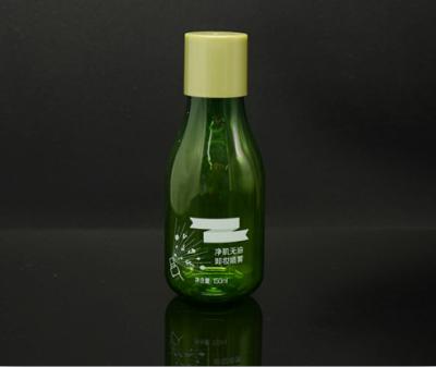 China Green Bottles And Jars For Cosmetics , 150ml Airless Cosmetic Packaging Screw Cap for sale