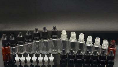 China 10ml PET eye dropper E Liquid Bottles with childproof cap / long thin tip for sale