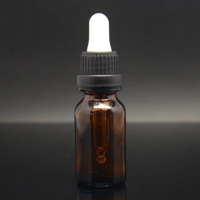 China 15ml glossy amber dropper bottles Eco Friendly Cosmetic Containers for sale