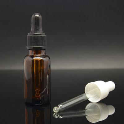 China Small 20ml amber glass dropper bottle with Screw cap for Beauty Product for sale