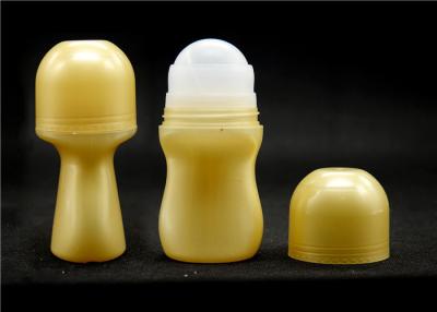 China Yellow PP plastic deodorant containers empty roll on bottle Customized for sale