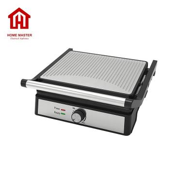 China Electric family BBQ 2000W stainless steel grill sandwich press panini grill with oblique device for sale