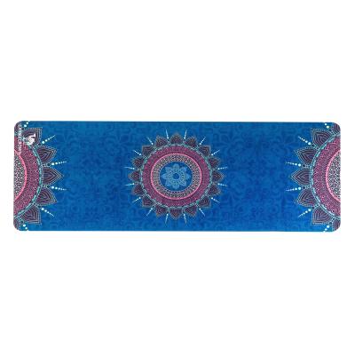 China Eco Friendly Digital Printed Non Slip Suede Yoga Mat Workout Pilates Exercise Natural Rubber Private Label Suede Yoga Mat for sale