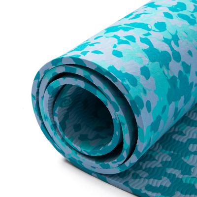 China New Style High Density High Density Eco-Friendly Eco-Friendly Yoga Mat EVA Yoga Mat Cloud Elasticity Anti-tear Exercise Camouflage Blue Extra Cool Deeply for sale