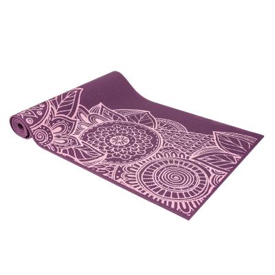 China Wholesale Eco-Friendly Private Label Recycled PVC Yoga Mat 4mm Purple PVC Yoga Mat 4mm Flower Exercise 4 6mm for sale