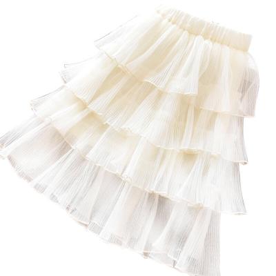 China Factory wholesale anti-static 2021 new summer girls mesh long skirt diaper cake skirt girls for sale