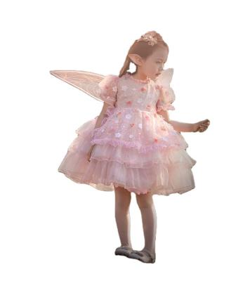 China Girl Washable Dress 2022 New Beautiful Girl Forest Princess Elf Dress Birthday Party Super Fairy Performance Dress for sale