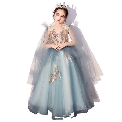 China Washable Girls Feast Suits Fashion Backless Dresses Elegant Girls Tulle Western Casual Dress Dress Outfits for sale