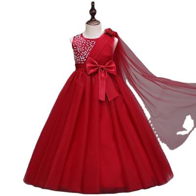 China 2022 New Washable Party Princess Banquet Girl's Long Skirt Wedding Dinner Ball Gown Dress for sale