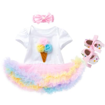 China Factory Wholesale Fashion Breathable Cute Baby Skirt And Headwear Costume for sale