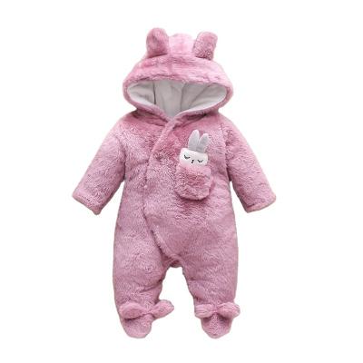 China 100% Polyester Baby Clothing Winter Cotton Velvet Overalls Shear Warm Home Clothing Baby Pajamas Plus Velvet Thick Patterns Hot Sale Wholesale for sale