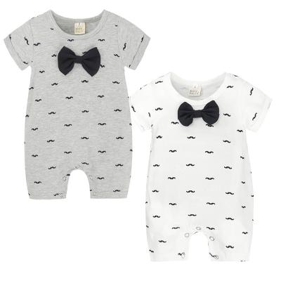 China Cotton Baby Mustache Pattern Jumpsuit Aliexpress Newborn Baby Onesie Collar Link Baby Romper for sale