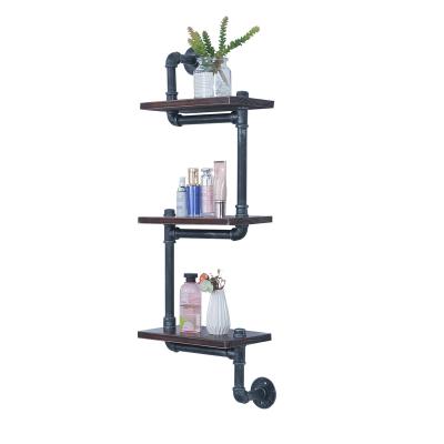 China High Quality Materials Metal Tree Shelf Industrial Rustic Rustic Gray Wood Warranty for sale