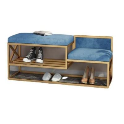 China Shoe Rack With Sofa Portable Custom Newly Designed Seatable Stool Rack Staggered Style Shoes Cabinet For Home for sale