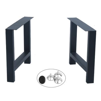 China Wholesale Industrial Furniture Metal Industrial Frame Four Black Dining Table Leg For Table for sale