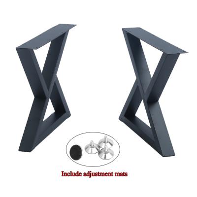 China Industrial X Shape Industrial Wrought Iron Restaurant Furniture Metal Dining Conference Table Leg for sale