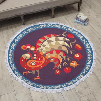 China QUICK DRY Quick Dry Sand Mandala Style Circle Shape Round Free Beach Towel for sale