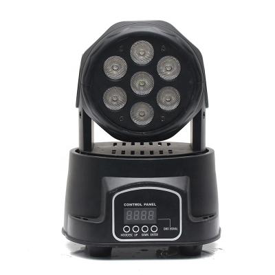 China Theme park factory supplier mini 7pcs 10w 4in1 led moving head light for sale