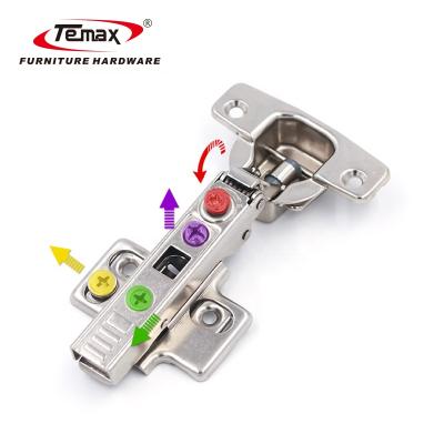 China Temax HB123 4D Hinge Adjustment Cabinet Door Hinges Modern Soft Narrow Hydraulic Furniture Hinge for sale