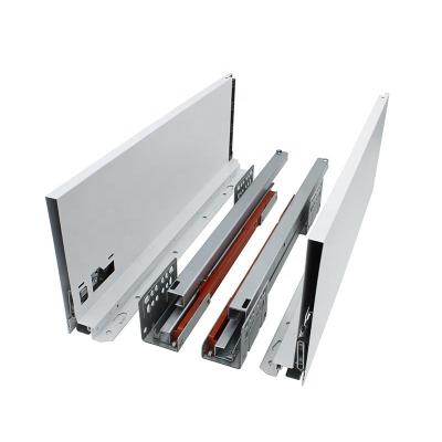 China Modern Metal Cabinet Drawer Slide Tracks Automatic Closing Drawer Slide Runner Soft End for sale