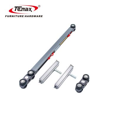 China Two in one soft closing dual function TEMAX sliding barn door roller roller track for sliding door for sale