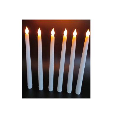 China 21cm Battery Operated Christmas Led Wax Candle Light 3D Wick Led Soy Wax Shape Flameless Candle Moving 30Grams Remote Control for sale