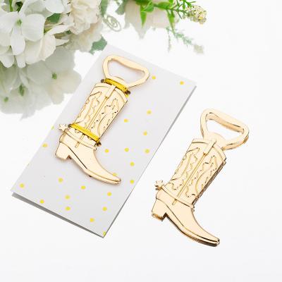 China High Quality New Arrival Cowboy Boot Bottle Opener Souvenirs Deco Gift Boot Wine Beer Opener For Wedding Party for sale