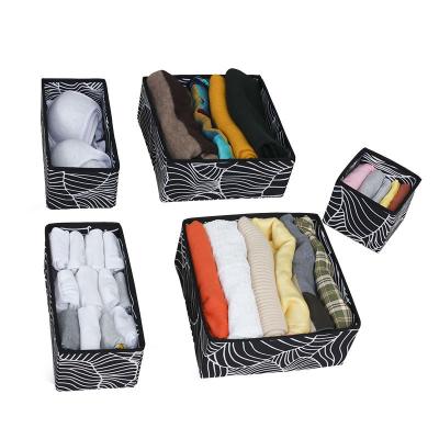 China Modern High Quality Oxford Clothes 2/5/6 Sets Household Items Closet Drawer Underwear Storage Organizer Collapsible Living Toys Storage Box F for sale