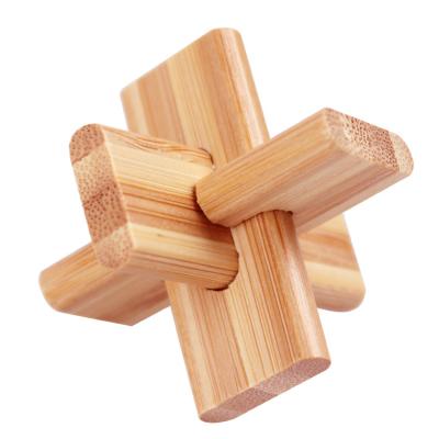 China DIY 3D Puzzle Toy 3d Lantong Kongming Lock Riddle Educational Bamboo Puzzle Toy For Unisex Children for sale