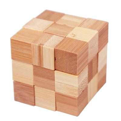 China DIY 3D Bamboo Jigsaw Puzzle Dragon Tail Shimmy Lock Kongming Lock Riddle Educational Toy 3D Jigsaw Puzzle Toy For Unisex Children for sale