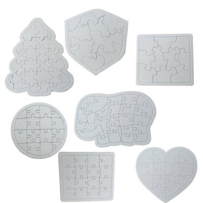 China Cartoon Toy Blank Sublimation Rompecabeza Paper Heart Shaped Puzzle for sale