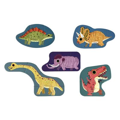 China Cartoon Toy Manufacturer Custom Glow In The Dark Dinosaur Puzzle For Kid for sale