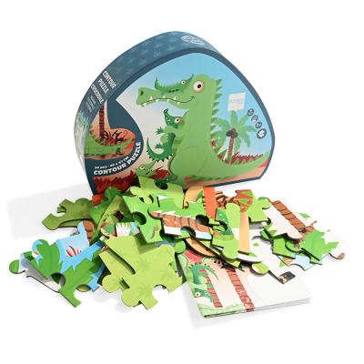 China Cartoon Toy 24 Years Puzzle Maker Custom Unique Crocodile Shape Kid Puzzle for sale