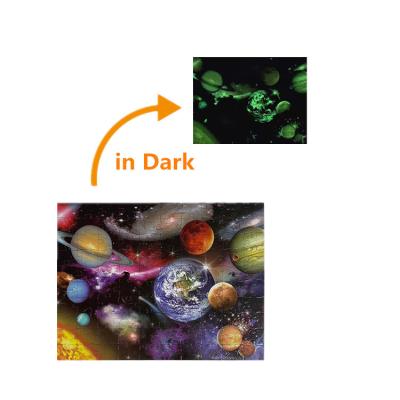 China Glow In The Dark Maker Custom Glow In The Dark Earth Space Puzzle for sale