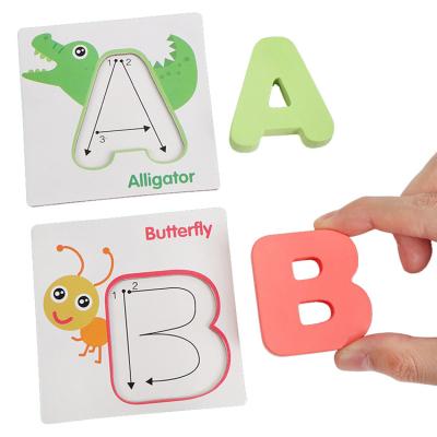 China Cartoon Toy Custom Kids Educational Alphabet Flash Card English Letter Learning Card For Toddlers for sale