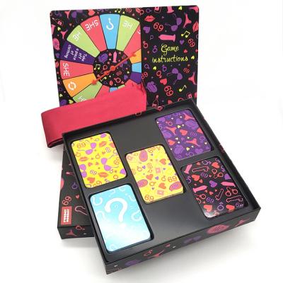 China Custom Night Card Sex Couples Game Card Paper Indoor Outdoor Adult Board Game for sale