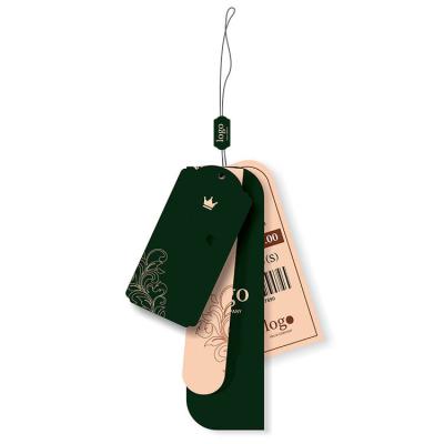 China Custom Garment Hang Clothes Tags Recyled Paper Swing Wig Jewelry Tags Logo Product Price Hangtag Gift for Clothes for sale