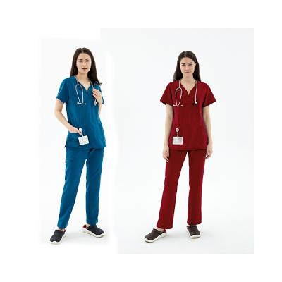 China Medical Promotion Comfortable Breathable Prices Functional Healthcare Nurse Scrubs Hospital Uniform Scrubs GECKO MASTER for sale