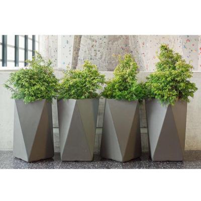 China Custom Garden Planting Flower Plant Metal Planters Hexagon Flower Pot for sale