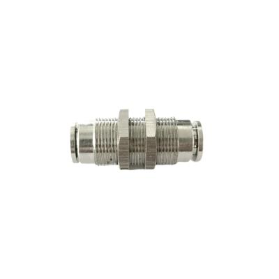 China Print Shops Quality Assured Nickel Plated Brass Direct Quick Fitting Bulkhead Connector for sale